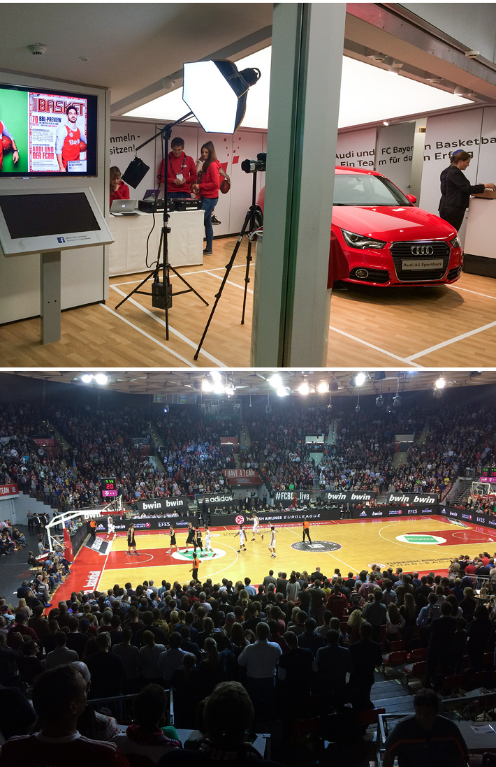 Greenscreen Fotoaktion im Audi Dome - FC Bayern Basketball